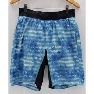 Lululemon Lined Shorts | Sz M, 9" Length, Pool Stripe, Original Liner